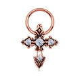 Designer Cross Nipple Piercing Closure Ring DCRS-130